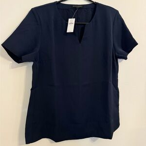 Navy Short Sleeve Top by Banana Republic